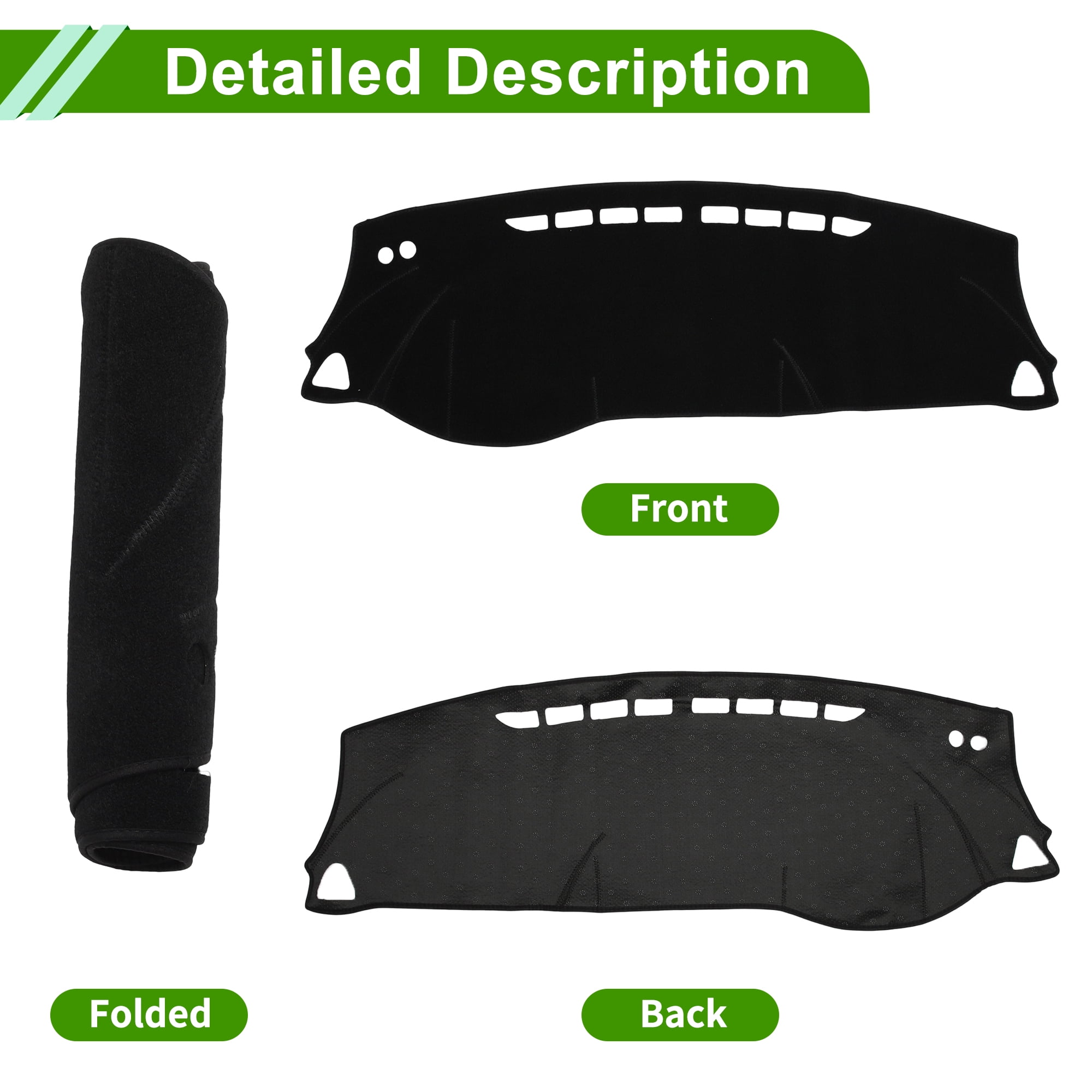 Unique Bargains Dashboard Cover for Nissan Kicks Play 2025 Dash Cover Mat Carpet Center Console Dash Cover Mat Car Interior Anti-Slip Polyester Black 1 Pc