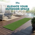 thumbnail image 2 of Bliss Artificial Grass Runner Rug, Indoor/Outdoor Easy Clean Turf Mat - 3' x 10', 2 of 12