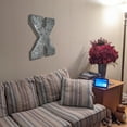 thumbnail image 2 of Huge 20" Metal Letter "X" Wall Decor, Silver with Rusted Edges, Galvanized Wall Mountable Decoration for Country, Mid-Century, or Farmhouse Themed Room or Event, 2 of 6
