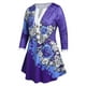 thumbnail image 1 of Camiseta Acanalada Diseño Impreso Floral Tamaño Grande Rosegal Mangas largas de talla grande, 1 of 5