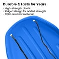 thumbnail image 2 of StarQualityBargain 2Pack Snow Sled with Handles and Ropes, Slippery Plastic Downhill Durable Snow Sled For Kids and Adults, Outdoor Fun, 48''x18'' - Blue, 2 of 8