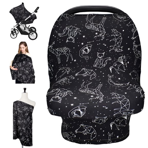 XIRQI Breastfeeding Scarf Baby Car Seat Cover Infant Stroller Canopy for Boys Girls