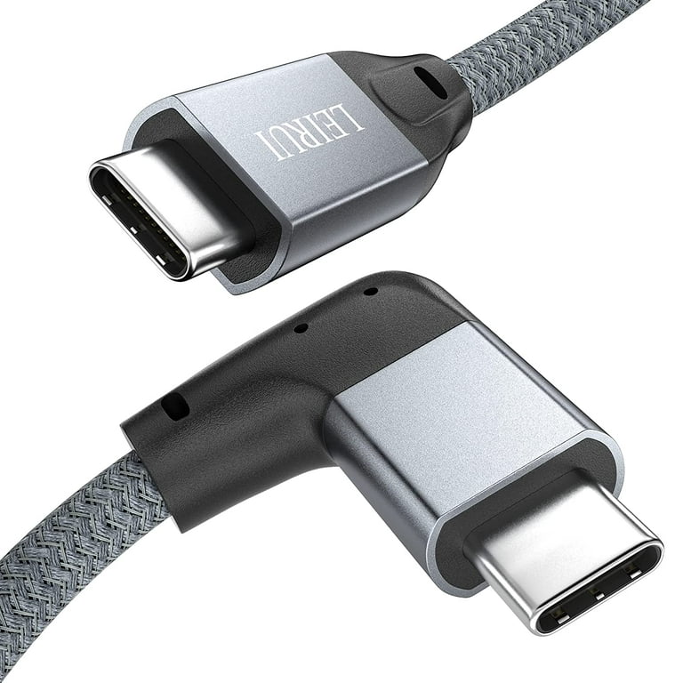 keten zingen Nog steeds 90 Degree USB C to USB C Cable, Right Angle 100W PD USB C 3.2 Cable 20Gbps  Data Transfer, 4K Video Output with E-Marker - Walmart.com