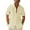 Khaki, variant on Remikst Mens Short Sleeve Linen Cotton Cuban Shirt Button Down Beach Shirt,M-3XL