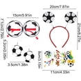 thumbnail image 3 of Set de accesorios para fiestas de fútbol con cintas, gafas para fotos y decoraciones para el día del partido, 3 of 6