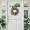 thumbnail image 2 of Puleo International 24" Artificial Eucalyptus Floral Spring Door Wreath, Green/Purple, 2 of 3