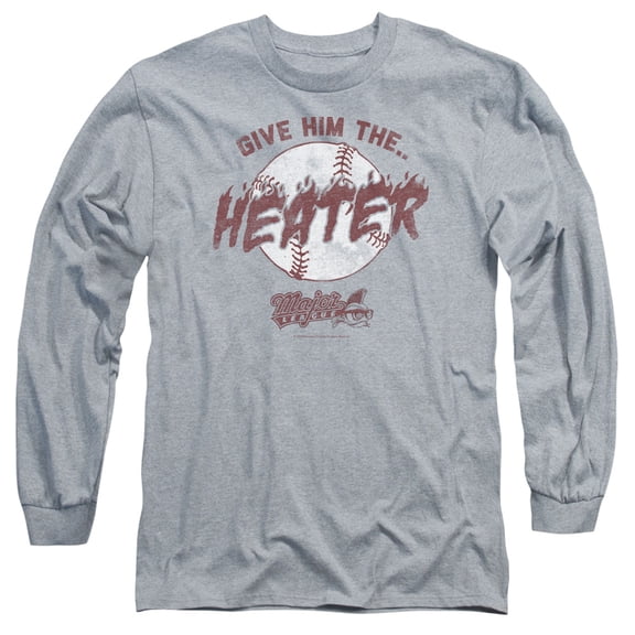 Major League The Heater Long Sleeve Adult 18/1 T-Shirt Athletic Heather