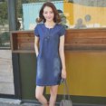 thumbnail image 2 of Camisa informal de mezclilla Zulema Azul XL, 2 of 7