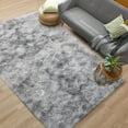 thumbnail image 5 of Debonair Super Soft Shaggy Rugs Fluffy Carpets 5x8 Feet Indoor Modern Plush Area Rugs for Living Room Bedroom Home Decor Upgrade Anti-Skid Rectangular Fuzzy Rug, Light Grey, 5 of 9