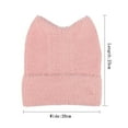 thumbnail image 3 of EHRWE Winter Hats For Women Knit Crochet Cute Furry Cat Hat With Ear Slouchy Wool Winter Warm Hats Fashion, 3 of 5