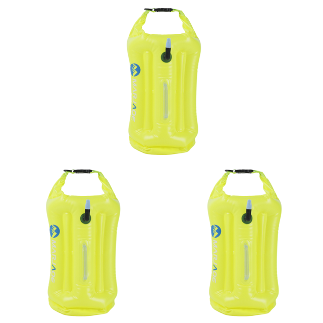 Flotador de seguridad para nadar 20L con boya de natación para sala de almacenamiento para kayak amarillo