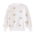thumbnail image 4 of Girl's Sweater Cardigan Long Sleeve Button Knit Stars Spring Cute School Uniforms Toddler Outerwear Blouse, 4 of 6