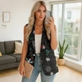thumbnail image 4 of Uorisanigo Christmas Snowflake Vests for Women Open Front Women's Sleeveless Vest Blazer Lightweight Blazer Vest Elegant Outerwear Size 4XL, 4 of 7
