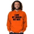 thumbnail image 4 of Love My Smokin Hot Wife Funny Spouse Hoodie Hooded Sweatshirt Men Brisco Brands M, 4 of 6