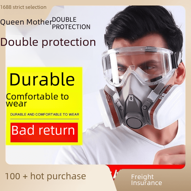 Máscara de gas 6200 Máscara de media cara Pintura en aerosol para pesticidas Decoración química con formaldehído Máscara protectora especial contra polvo y tóxicos