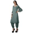 thumbnail image 3 of Moomaya Women's Printed Indian Ethnic Clothing Set-Printed Kurta w/ Pants, Designer Tunic Dress, 3 of 9