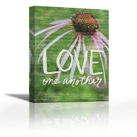 Love One Another - Contemporary Fine Art Giclee on Canvas Gallery Wrap - wall décor - Art painting - 18 x 24 Inch - Ready to Hang