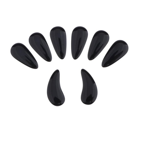 Selecciones de Guzheng de 8 piezas con clavos de cítara china de ranura de tamaño múltiple Negro m Hugo Guzheng Finger Picks