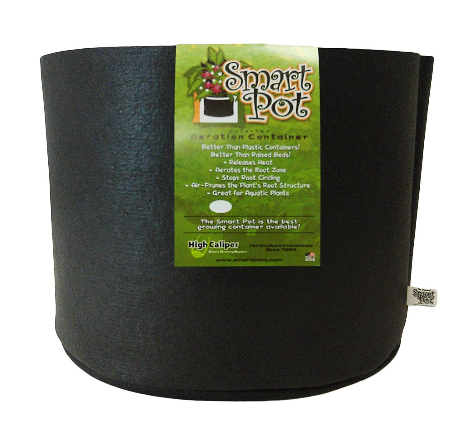 Smart Pot 10 Gallons w/ Handles plant growing container black fabric #10 