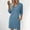 *Blue, variant on ClodeEU Women Fall Long Sleeve V Neck Dresses,Solid Casual Tunic Mini Dress with Pockets Pink,Womens Plus XL