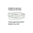 thumbnail image 3 of INSPIRE CHIC Ladies Clear Waist Belts for Jeans Transparent Belts Rectangle Buckle Silver 70-88cm/27.56-34.65", 3 of 4