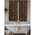 thumbnail image 4 of Brown Floral Living Room Curtains 2 Panel, Vintage Spring Botanical Flowers Cafe Window Treatment, Extra Long Farmhouse Bedroom Bathroom Kitchen Curtains Drapes 104"x72", 4 of 6