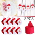 thumbnail image 2 of HBFAGFB Outdoor Christmas Decorations 8pcs Napkin Set Hotel Dining Table Button Ornament Red, 2 of 9
