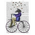 thumbnail image 2 of Fab Funky 20x24 Gold Ornate Wood Framed with Double Matting Museum Art Print Titled - Zebra On Bicycle, 2 of 4