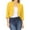 Yellow, variant on BODOAO Women's Casual 3/4 Sleeve Bolero Open Front Cardigan Jacket Work Office Blazer,Lightweight Cropped Cardigan Coat Solid Color Three Quarter Sleeve Sleeve Cardigan Short Small Coat Coffee L