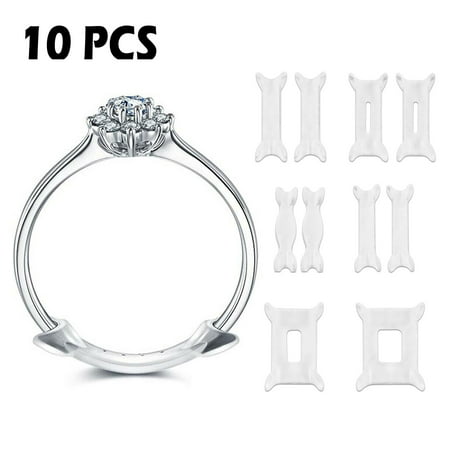 EEEkit 10PCS Invisible Ring Size Adjuster, for Loose Rings Ring Adjuster Fit Any Rings, Assorted Sizes of Ring Sizer, Comfortable, Durable and (Best Ring Size Adjuster)