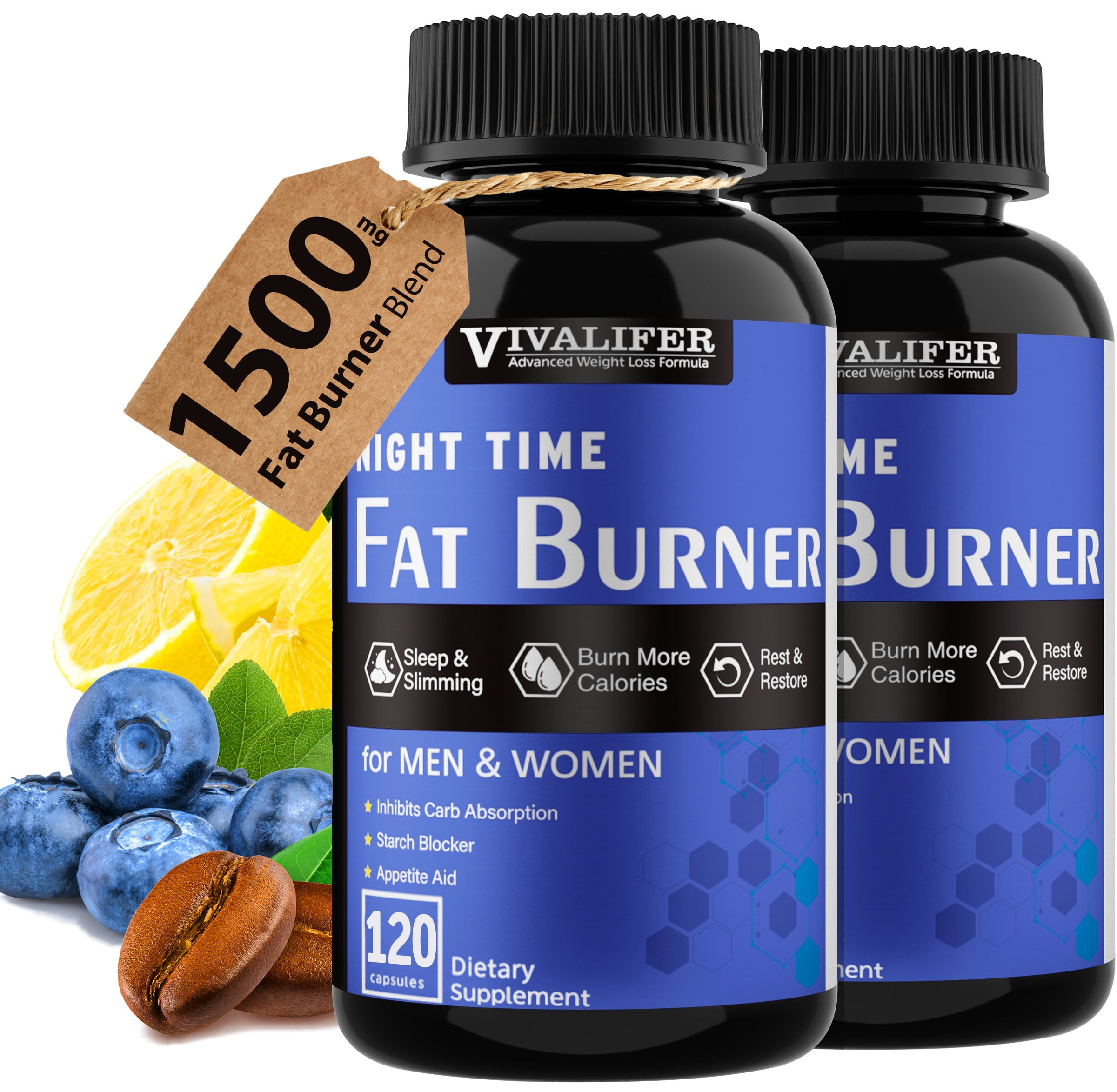 2 Pack Night Time Fat Burner, Appetite Suppressant and Sleep Aid