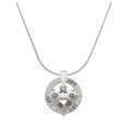 thumbnail image 1 of Delight Jewelry Silvertone Large Heart with Flowers Joy Ring Charm Necklace, 18", 1 of 4