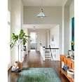 thumbnail image 5 of Claxy 9" Gold Pendant Light with Aqua Blue Cone Metal Shade, 5 of 7