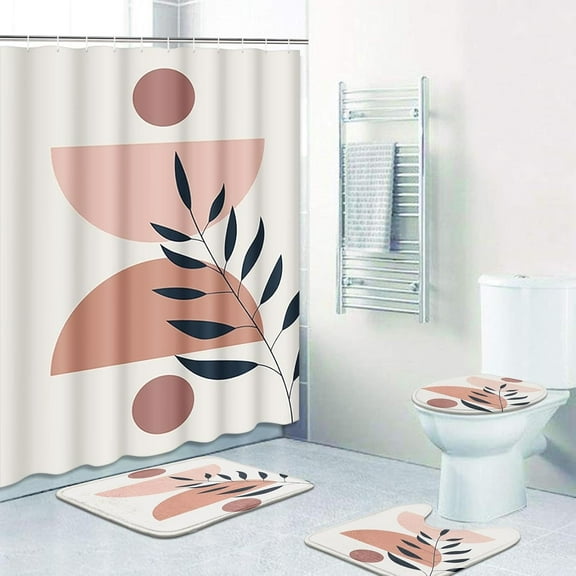 4 Pcs Shower Curtain Set with 12 Hooks, Gamer Game Funny Gaming, Bathroom Decor Kids Boy Girl Video Bathing with Non-Slip Rugs Toilet Lid Cover Bath Mat 72"x72"