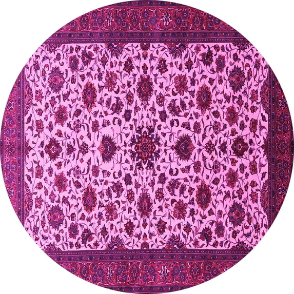 Ahgly Company Indoor Round Persian Pink Traditional Area Rugs, 6' Round