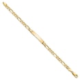 thumbnail image 2 of Diamond2Deal 10K Yellow Gold Figaro Chain Link ID Bracelet for Men 8", 2 of 6