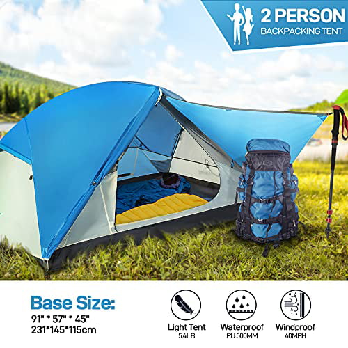 AceHiking 2 Person Backpacking Tent Lightweight Camping Tent 