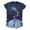 Navy, variant on Women's Summer Graphic Letter Print Casual Comfort Fit Fashion Tee Colored Short Sleeve Top Everyday Wear