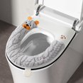 thumbnail image 6 of YgkuHd Toilet Seat Cover, Winter Models Of The Toilet Seat Plushs Toilet Seat Cushion Thickened Toilet Seat Washable Toilet Seat Washers Washable D Shapetoilet Seat Cushion (Gray), 6 of 6