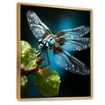 thumbnail image 2 of Designart "Blue Dragonfly Insects Flight" Animals Floater Framed Canvas Print, 2 of 7