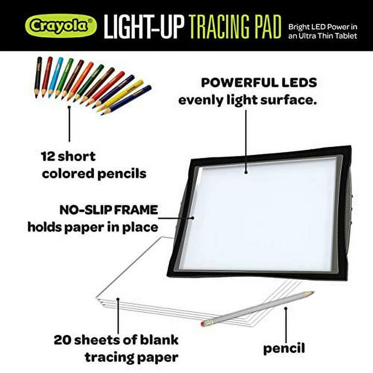 Zyerch Light Up Tracing Pad, Fashion Design Activity Kit for Girls,  Eye-Soft Technology, 5 Colored Pencils, Gifts for Children Ages 6, 7, 8, 9,  10