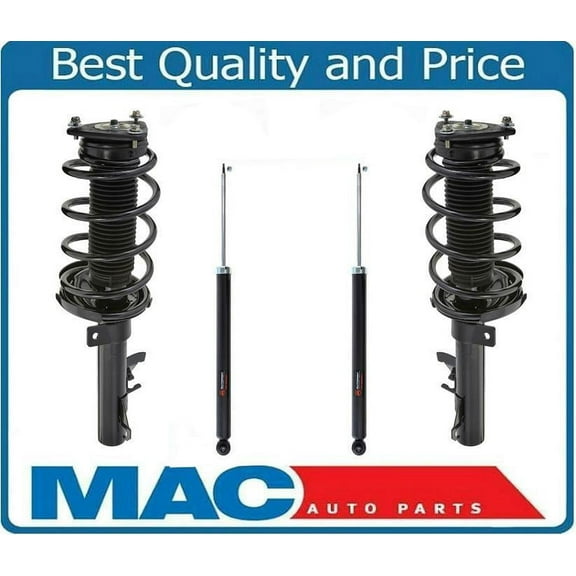 04-09 Mazda 3 / (2) FRONT Quick Spring Strut and Mount Plus Rear Shocks