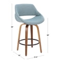 thumbnail image 3 of Fabrico Mid-Century Modern Counter Stool by LumiSource, 3 of 9