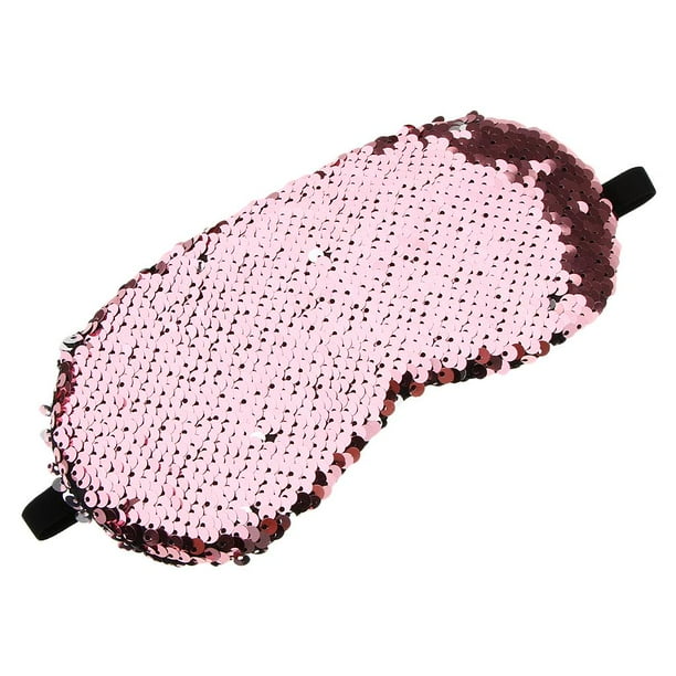 Brillo Lentejuelas Sirena Elástico Para Dormir Con Los Ojos Vendados Para Dormir Rosa Rosado Hugo Máscara de lentejuelas para el sueño