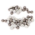 thumbnail image 3 of 50 piezas de remaches de perlas electrochapadas brillantes semicirculares de 8 mm para decoración de sombreros de tela (negro), 3 of 7