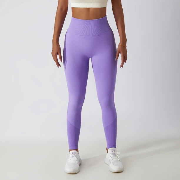 Mallas deportivas para mujer, ropa deportiva para correr y gimnasio, mallas ajustadas con realce, pantalones de Yoga sin costuras, pantalones deportivos de entrenamiento de cintura alta