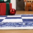 thumbnail image 4 of Garvee 6x9 ft Washable Rug, Non Slip Low Pile Christmas Rug, Indoor CheckeBlue Plaid Carpet for Kitchen, Entryway, Living Room, Bedroom, Blue, 4 of 5