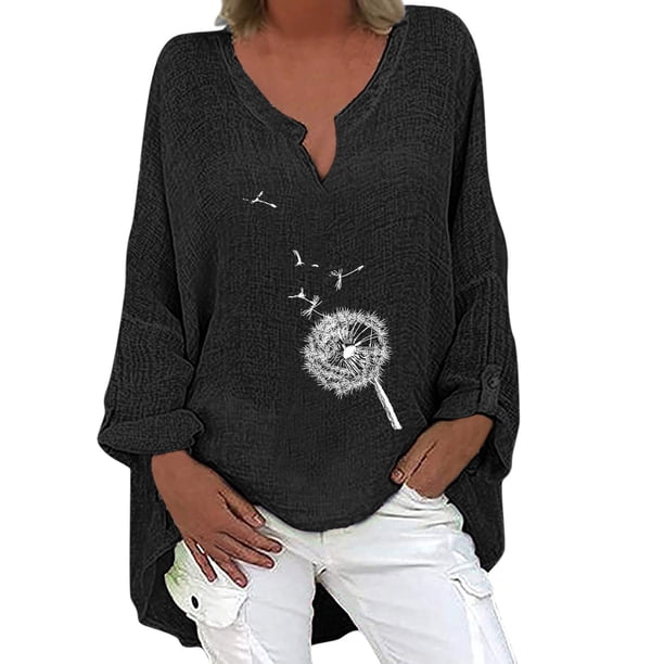 Tops Para Mujer Camisas de Manga Larga Blusas Moda Otoño Frente Abierto Ropa de Abrigo Suelta Abrigo de Impresión Odeerbi ODB152569