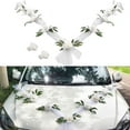 thumbnail image 4 of Decoración de flor del frente del coche de boda Flores artificiales Adorno Decoración Corona el festival Fiesta Estilo F Yotijar decoraciones de la boda del coche, 4 of 7