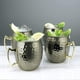 thumbnail image 2 of Juego de 4 tazas Moscow Mule, 100 % hechas a mano, de cobre puro de 18,5 oz, con baño de cobre y asas de latón dorado. 3,7 pulgadas de diámetro x 4 pulgadas de alto., 2 of 6